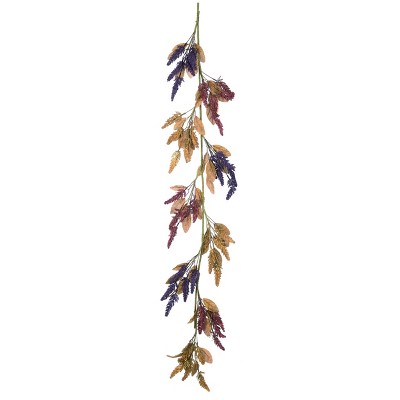Transpac Foam 56 in. Multicolor Autumn Autumn Rainbow Garland