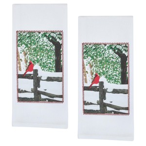Park Designs Bird On Fence Patch Dishtowel Set of 2 - 1 of 4