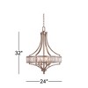 Vienna Full Spectrum Soft Silver Chandelier 24" Wide Crystal Glass 4-Light Fixture for Dining Room House Kitchen Bedroom - 4 of 4