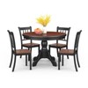Tangkula Dining Chair Armless Wooden Back Kitchen Restaurant Side Chair Set of 4, Black - 2 of 4