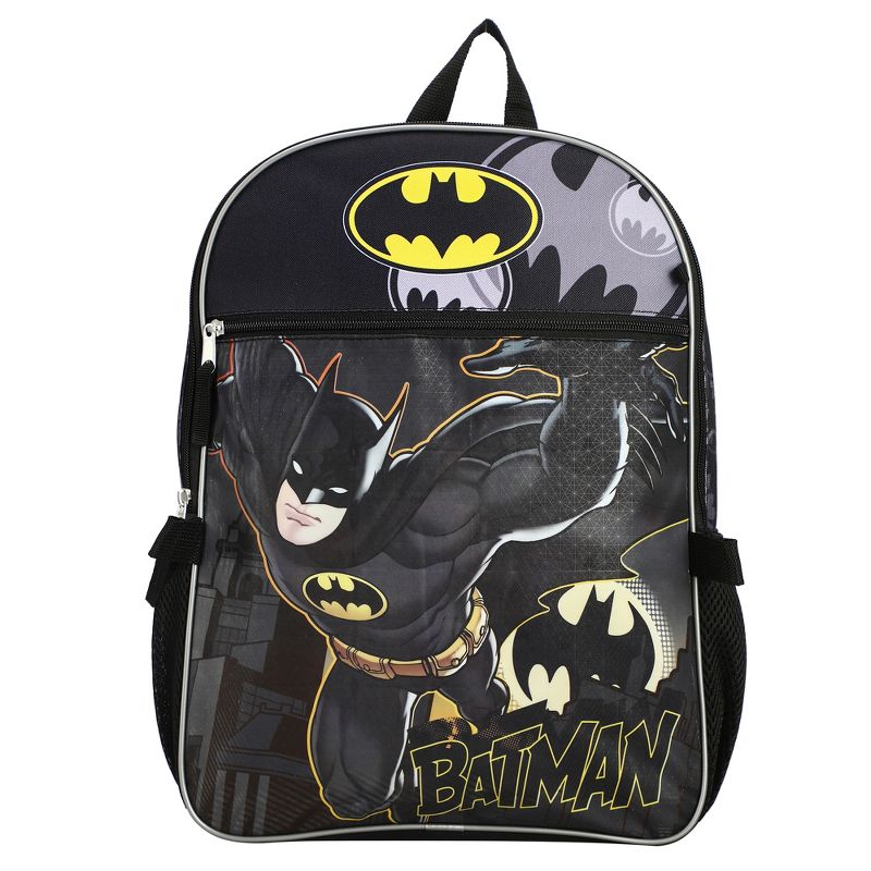 DC Comic Book Batman Symbol 5-Piece Backpack Accessory Set for boys, 3 of 7