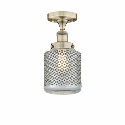 Stanton - 1 Light Semi-Flush Mount In Industrial Style-9.75 Inches Tall and 6 Inches Wide