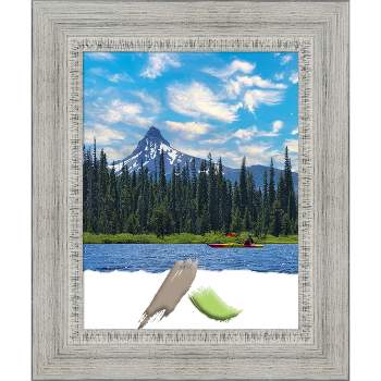 Amanti Art Rustic White Wash Wood Picture Frame
