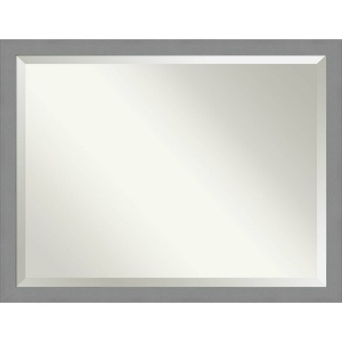 44 X 34 Brushed Nickel Framed, Bathroom Vanity Mirrors Oil Rubbed Bronze