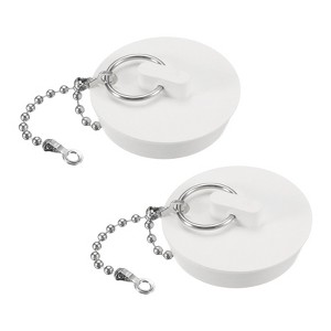 Unique Bargains Rubber with Pull Ring Kitchen Bathtub Sink Drain Stopper 2 Pcs - 1 of 4