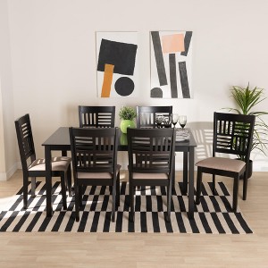 Baxton Studio Deanna Modern Fabric Wood Dining Set - 1 of 4