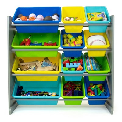 Elements Toy Storage Organizer with 12 Storage Bins - Humble Crew