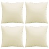 vidaXL Sofa Cushions 4 pcs Cream 15.7"x15.7" Fabric - 4 of 4