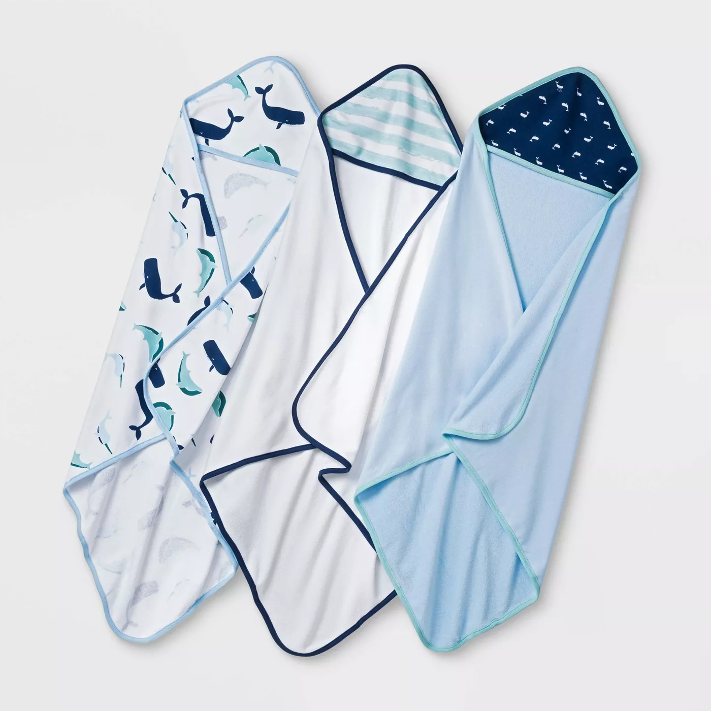 Baby Boys' 3pk SleepyTides Hooded Towel - Cloud IslandÃ¢Â¢ Blue One Size - image 1 of 2