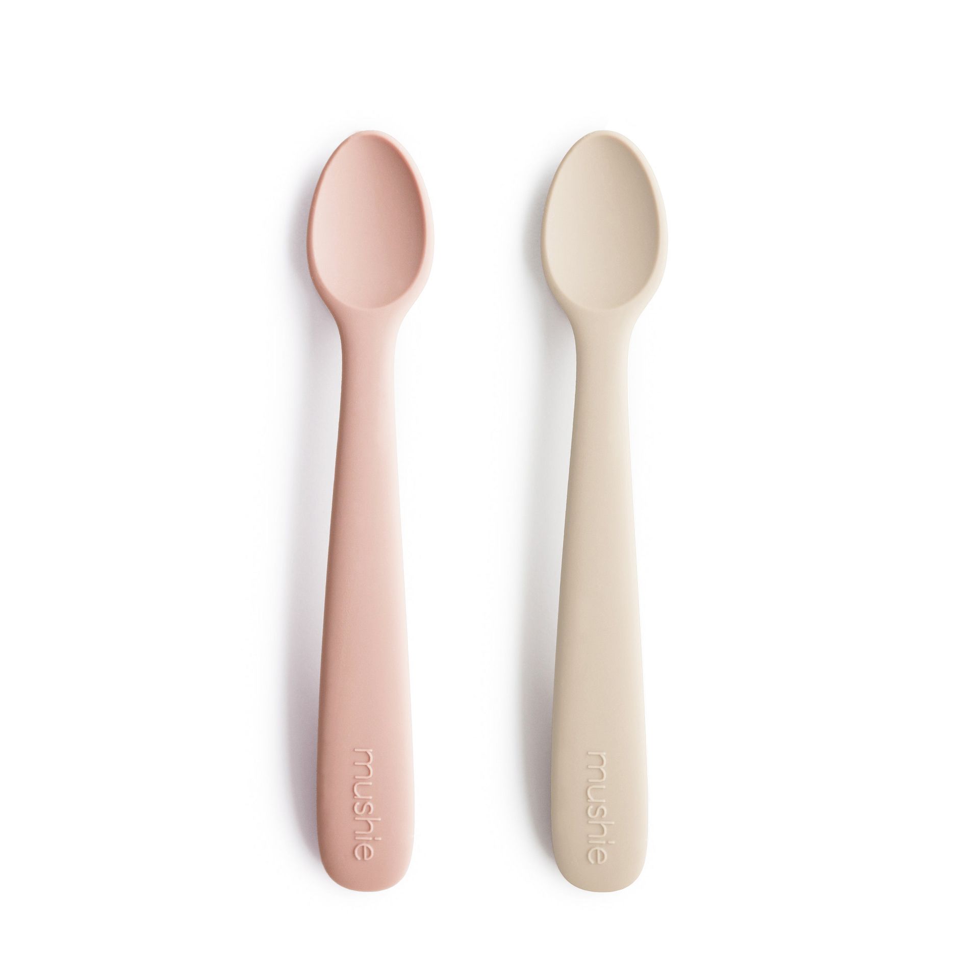 Silicone Feeding Spoons Blush/Shifting Sand One Size