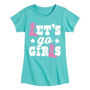 Girls' - Instant Message - Lets Go Girls Fitted Short Sleeve Graphic T-Shirt - 1 of 4