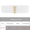 INSPIRE CHIC Women's Golden Interlock Buckle Stretchy Vintage Elastic Waist Belts 1 Pc - 4 of 4