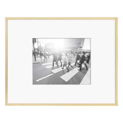 Shop gallery brass 8x10 picture frame with black mat. Exhibit your favorite  photos gallery-s…