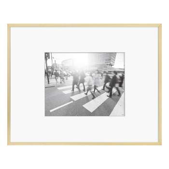 18.4" x 14.4" Matted to 8" x 10" Thin Metal Gallery Frame Brass - Threshold™