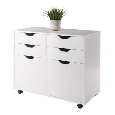 Halifax 2 Sections Mobile Storage Cabinet White - Winsome : Target