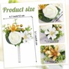 Wikineon White Boutonniere for Grooms Men:Pocket Boutonniere Rose Bouquet Set of 6 Boutonniere Bulk with Pins Groomsmen Boutonniere for Wedding - 3 of 4