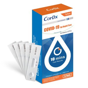 CorDx TyFast at-Home COVID-19 Antigen Rapid Test Kit, Fast Results in 10 Minutes (510K) - 1 of 4