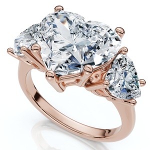 Pompeii3 Certified 5Ct Heart Shape Diamond Engagement Ring 14k Gold or Platinum Lab Created - Size 8 - 1 of 4