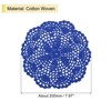 Unique Bargains Handmade Crochet Round Lace Placemats with Floral Patterns for Wedding Party - 2 of 4
