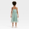 Zenzi Girls' Embroidered Dress - Sage Green - 2 of 4