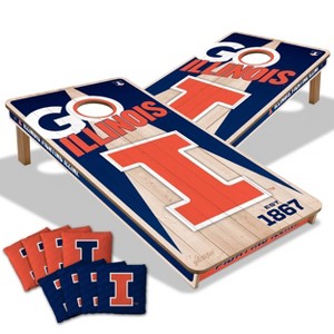 NCAA Illinois Fighting Illini 2'x4' Wood Toss Game Set - 1 of 4