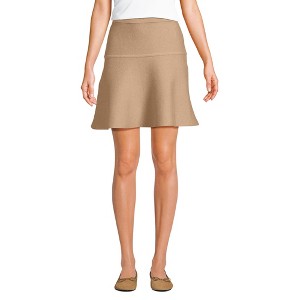 Lands' End Women's Fine Gauge Cotton Sweater Above the Knee Circle Skirt - 1 of 3