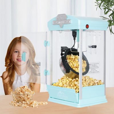 FONTOI 4/6/8/12/16 OZ Popcorn Machine with Stainless Steel Kettle Commercial Popcorn Maker with Scoop Oil Spoon and 3 Popcorn Cups