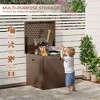 Gallon Outdoor Storage Box Waterproof, Lockable Resin Deck Box, Patio Deck Storage Box For Package Delivery, Square Deck Box Small Container - 4 of 4