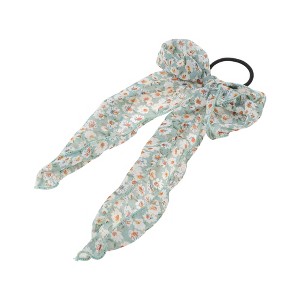 Unique Bargains Grace Floral Bow Scrunchies 1 Pc - 1 of 4