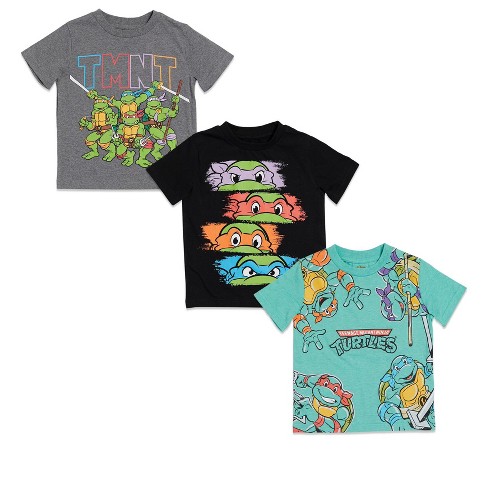 TMNT Teenage Mutant Ninja Turtles Men's and Big Men's Graphic Tee Shirts, 2-Pack Bundle, Size: Small, Gray