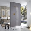 1-Handle 2-Spray Rain Shower Faucet and Hand Shower Combo Kit in Brushed Nickel (Valve Included) - image 3 of 4