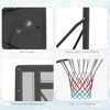 Sevobal Basketball Hoops Portable Swimming Pool Basketball Hoop Height Adjustable with Fillable Base for Backyard Driveway, Black, 35.5"*23.5"*145.8" - 4 of 4