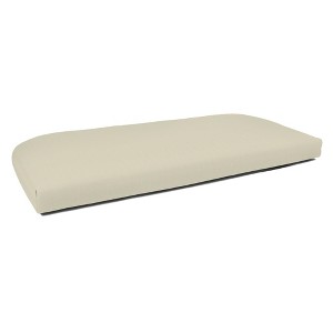 Casual Cushion Solid Sunbrella Fabric 1-Piece Indoor/Outdoor Wicker Bench Cushion, 43.5"W x 19.5"L - 1 of 4