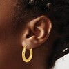Black Bow Jewelry 4mm x 24mm (15/16 Inch) 14k Yellow Gold Classic Round Hoop Earrings - 4 of 4