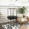 Resenkos Bird Stand with Wheels, Perches, Stainless Steel Feed Bowls, Pull-Out Tray, Dark Gray - 2 of 4