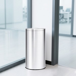 13 Gallon Stainless Steel Trash Can, 50 Liter Kitchen Garbage Can with Flipping Lid & Removable Inner Bucket - 1 of 4