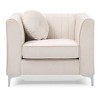 Upholstered Contemporary Sloped Armchair with Generous Seat Depth and Easy Assembly for Living Room - 3 of 4