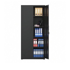 Tall Locking Cabinet Metal Storage Cabinet With 2 Doors, Steel Garage Storage Cabinet Utility Cabinet With Adjustable Shelves For Home Office 31.5" W - 1 of 4