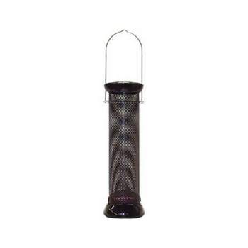 Droll Yankees Black Onyx Clever Clean Finch Magnet Nyjer Mesh Thistle Tube Bird Feeder - 12"