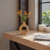 Sagebrook Home Mango Wood Decorative Vase - Round Hollow Design - Rustic Minimalist Table Decor - Ideal for Living Room, Bedroom & Office - 2 of 4