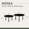 Maven Lane Sonia Rustic Wooden Nesting Coffee Tables - 4 of 4