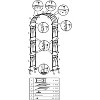 7.8Ft Metal Garden Arch Trellis - Outdoor Steel Arbor Trellis with Ground Stakes, Wide Rust-Resistant Wedding Archway - 3 of 4