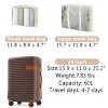 FURNIinspire Bag And Luggage Sets 24 Inch Luggage Set, Lightweight Checked Suitcase with 2 Mesh Bag Travel Business, Brown, 11"*15.9"*25.2" - 3 of 4