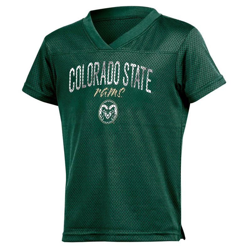 NCAA Colorado State Rams Girls&#39; Mesh T-Shirt Jersey, 1 of 4