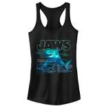 Junior's Jaws Shark Blueprint Racerback Tank Top