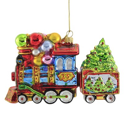 Huras Christmas Express - 1 Glass Ornament 4.00 Inches - Ornament Train ...