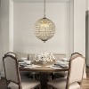 ALOADECOR  Antique Gold Globe Sphere Chandelier Small Crystal Vintage Chandelier Cage-Style Shade Pendant Light for Kitchen Island - 2 of 4