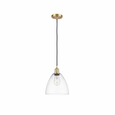 Bristol Glass - 1 Light Mini Pendant In Industrial Style-13.25 Inches Tall and 9 Inches Wide