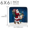 Certified International Set of 4 Santa's Secret Canape Plates - 3 of 3
