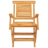 vidaXL Set of Folding Patio Chairs - Scandinavian Style - Solid Teak Wood - 22"x24.8"x35.4" - Brown Outdoor Seating for Garden, Deck or Patio - 3 of 4